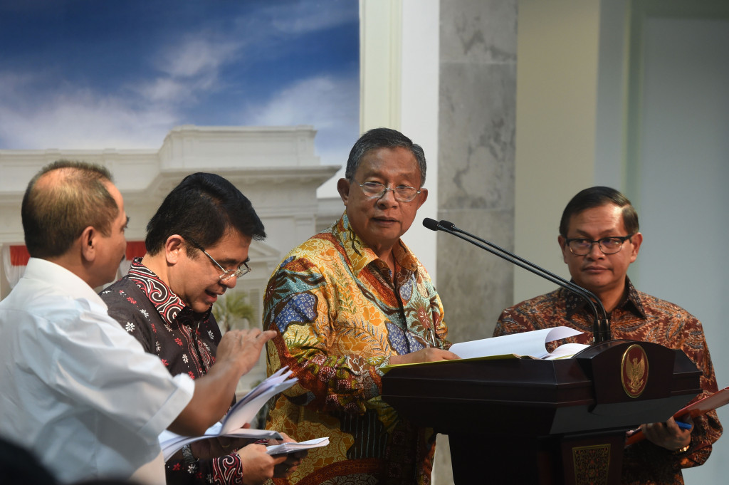 Menko Perekonomian Darmin Nasution. ANTARA FOTO/Puspa Perwitasari.