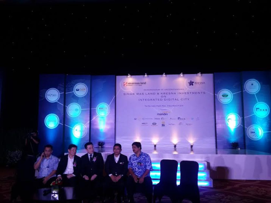 Suasana kerja sama antara Sinar Mas Land dengan Kresna Investments (Foto: MTVN/Dian Ihsan Siregar) 