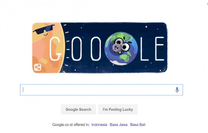 Google Doodle Gambarkan Fenomena Gerhana Matahari