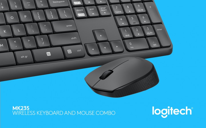 Keyboard-Mouse Combo Logitech MK235 Dipatok Harga Ekonomis