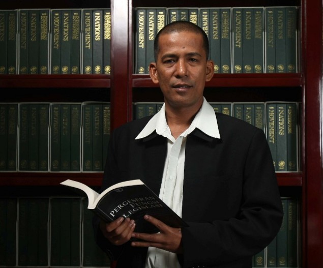 Ketua Panitia Seleksi calon hakim konstitusi Saldi Isra/MI/SUMARYANTO. 