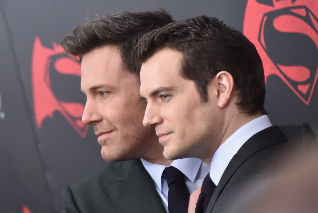 Bintang Batman v Superman, Ben Affleck dan Henry Cavill (Foto:AFP/Mike Coppola)