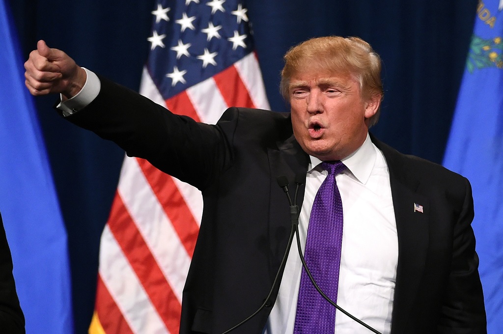 Donald trump dalam kampanyenya di Nevada. (Foto: AFP)