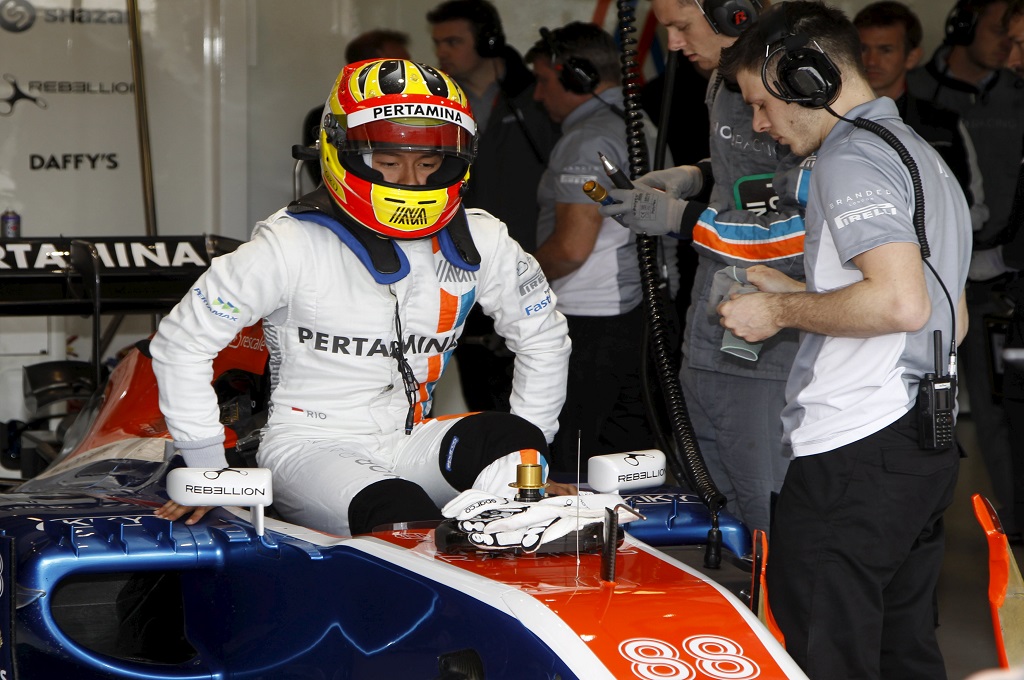 Rio Haryanto dalam sesi latihan ketiga F1 Australia, 19 Maret 2016, Reuters