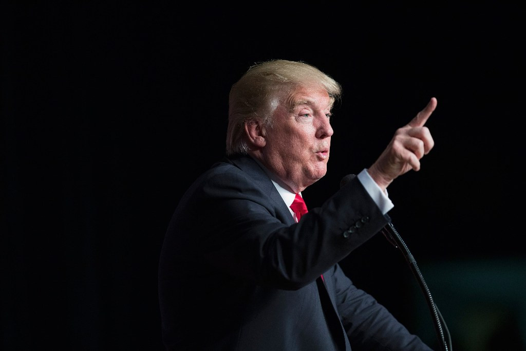 Donald Trump saat berkampanye di Wausau, Wisconsin, AS (Foto: AFP)