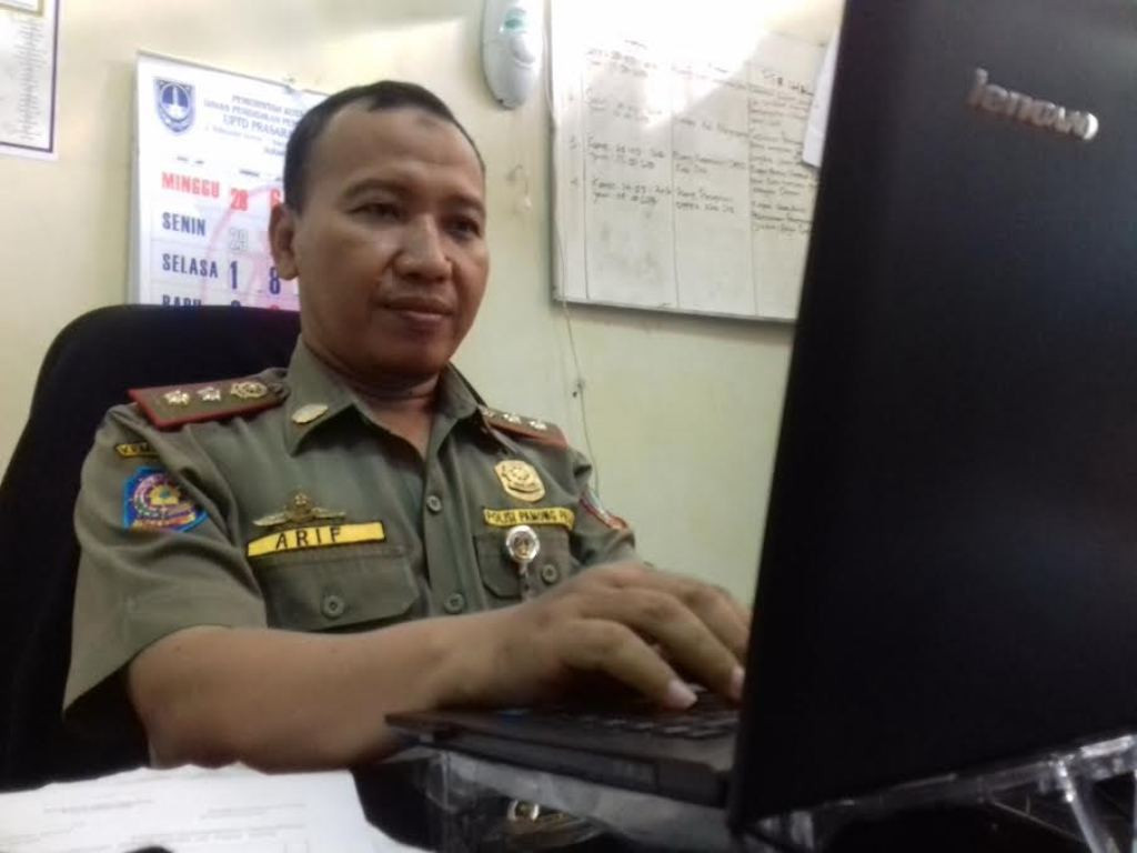 Kabid Penegakan Perda Satpol PP Solo, Arif Darmawan. (foto: MTVN/Pythag)