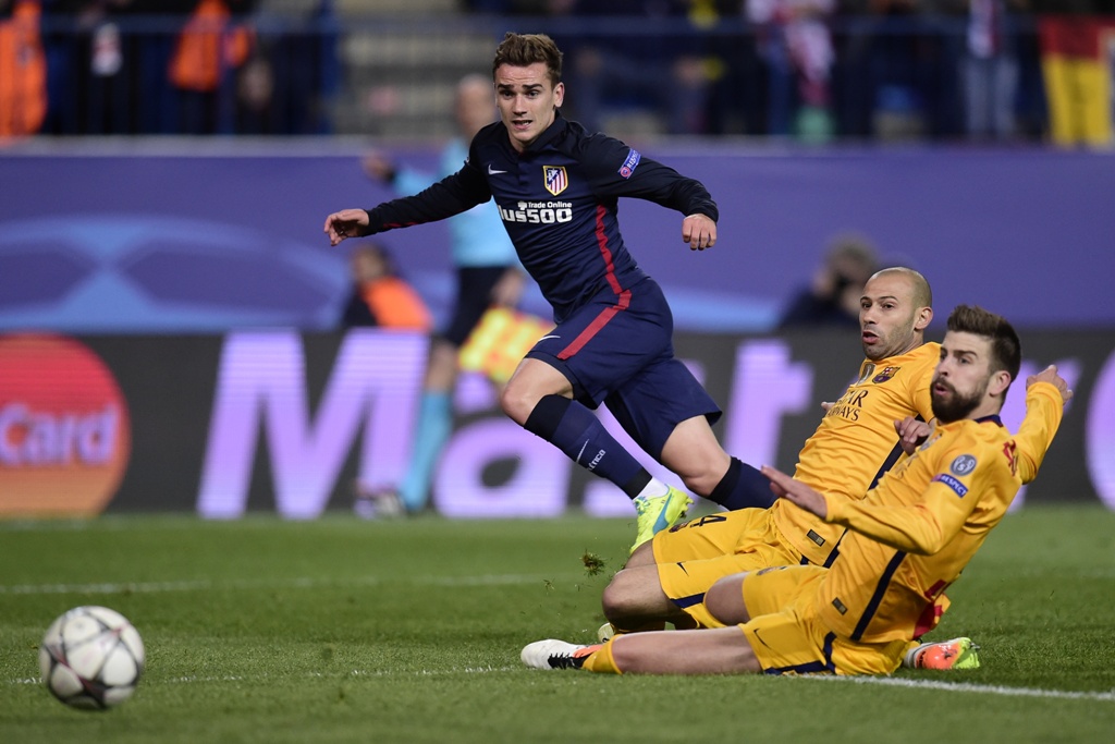 Griezmann mencetak dua gol ke gawang Barcelona (JAVIER SORIANO / AFP)