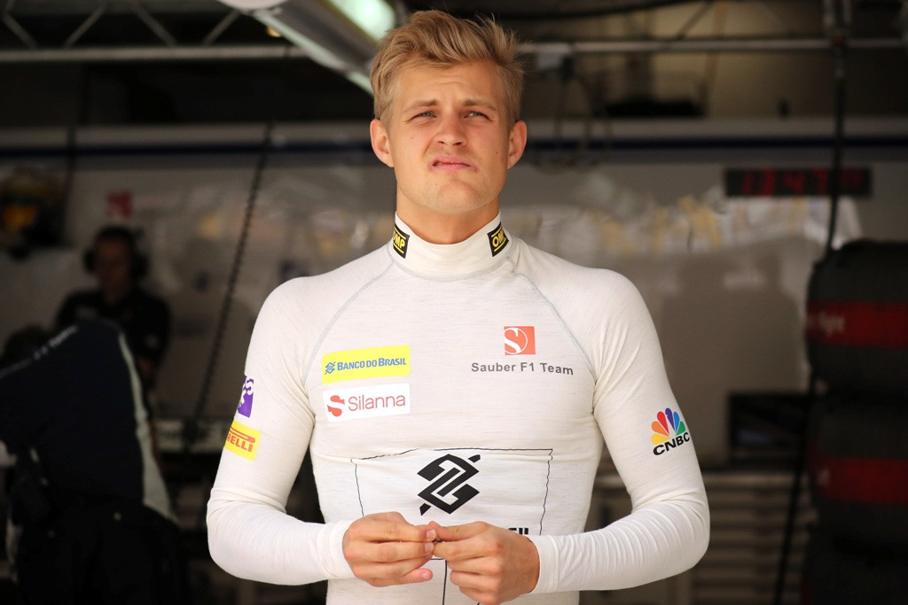 Pembalap tim Sauber Marcus Ericsson.  (AP Photo/Mark Schiefelbein)