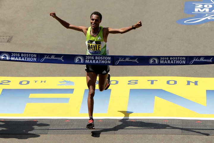 Atlet Ethiopia Rajai Maraton Boston