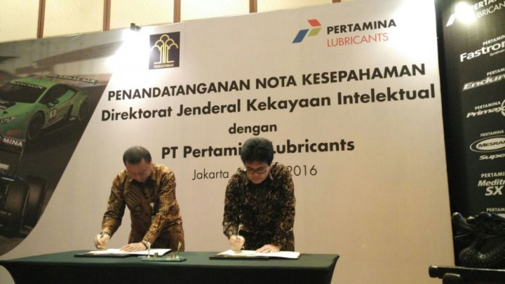 Proteksi Produk, Pertamina Lubricants-Ditjen Kekayaan Intelektual Tekan MoU