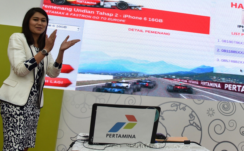 Vice President Corporate Communication Pertamina, Wianda Pusponegoro. (ANTARA FOTO/Hafidz Mubarak)