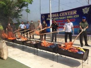 Bea Cukai Aceh Musnahkan Barang Impor Ilegal