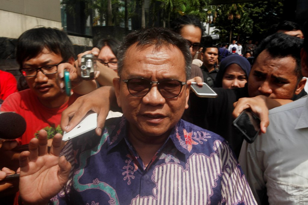 Ketua Balegda DPRD DKI Jakarta M Taufik usai diperiksa KPK, Selasa (3/5/2016). Foto: MI/Rommy Pujianto