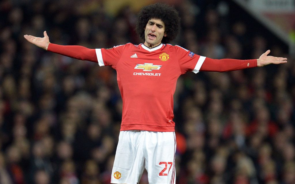 Gelandang Manchester United Marouane Fellaini. (AFP PHOTO / OLI SCARFF)