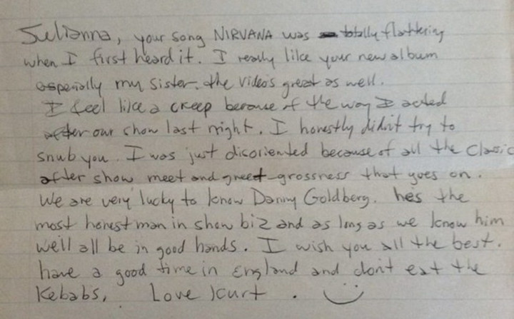 Surat Kurt Cobain Dijual Rp267 Juta