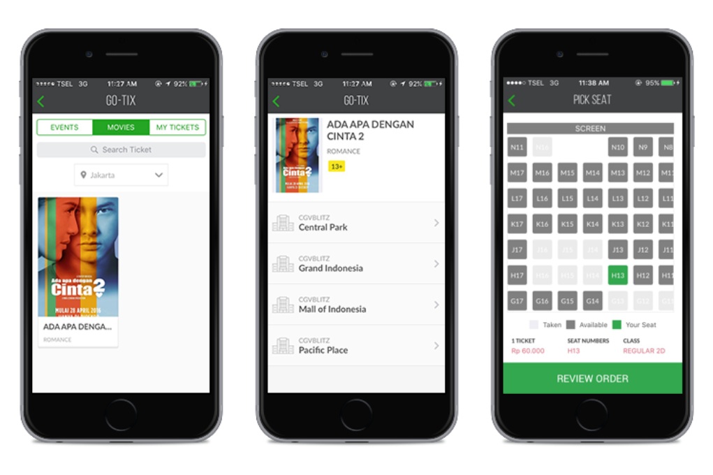 Visual antar-muka GO-TIX (Foto: Istimewa)