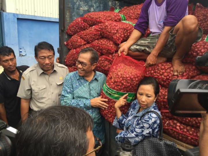 Menteri Rini Pantau Persiapan Operasi Pasar Bawang Merah