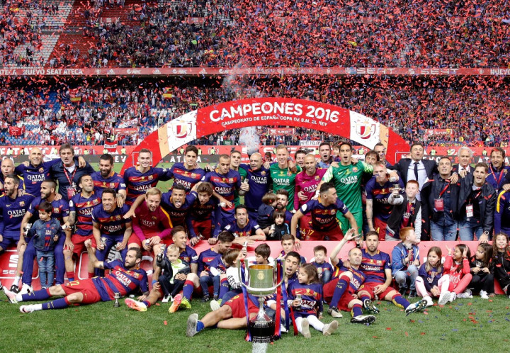 Juara Copa del Rey, Barcelona Membagikan Suka Cita di Media Sosial