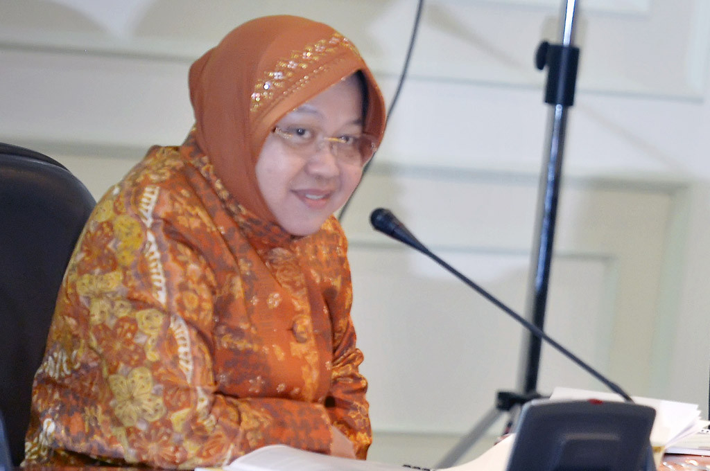 Wali Kota Surabaya Tri Rismaharin -- ANT/Yudhi Mahatma