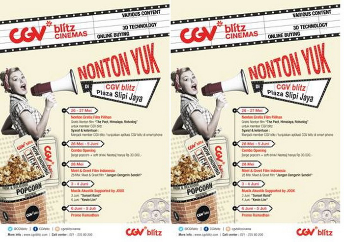 CGV blitz Cinemas Kini Hadir di Plaza Slipi (Foto: cgv blitz)