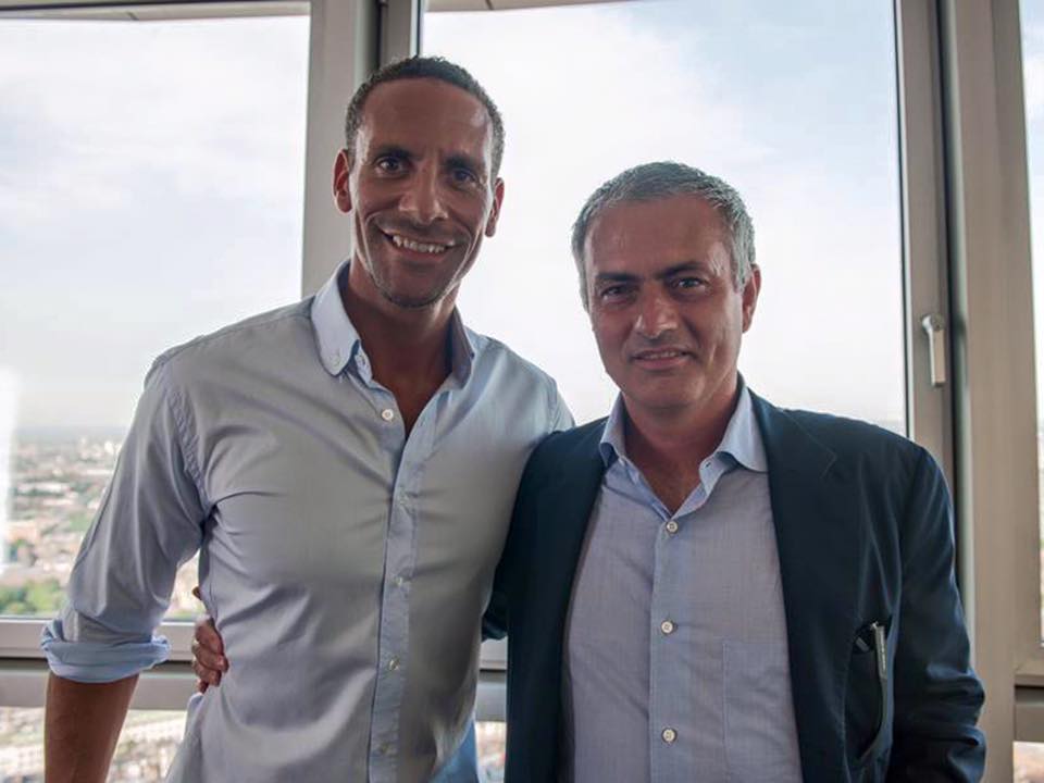 Rio Ferdinan dan Jose Mourinho (Foto: Facebook Rio Ferdinand)