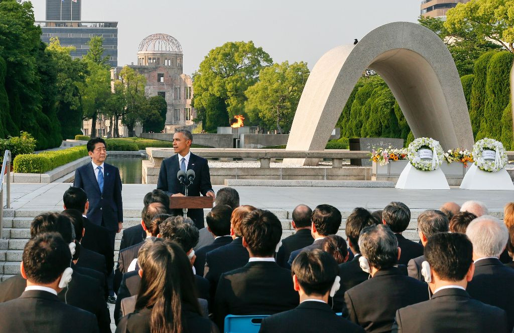 Presiden Obama datangi lokasi serangan bom atom Hiroshima (Foto: AFP)