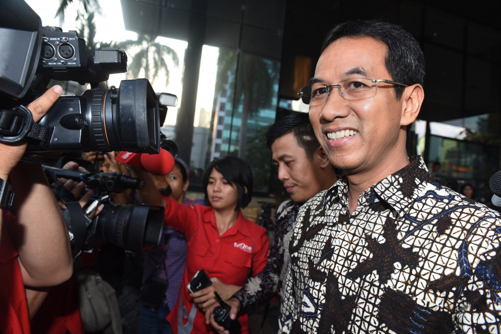  Heru Budi Hartono (kanan) di Gedung KPK, Jakarta, Kamis 28 April 2016. Antara Foto/Hafidz Mubarak A