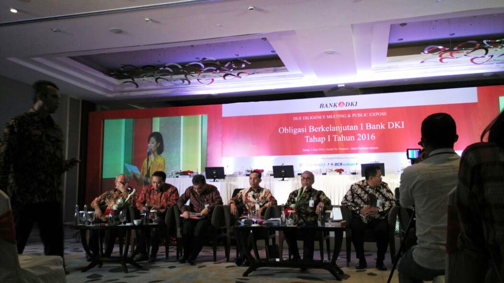 Konferensi pers penawaran obligasi Bank DKI. (FOTO: MTVN/Annisa Ayu Artanti)