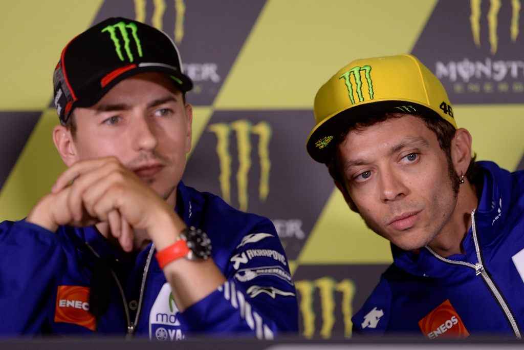 Duo Movistar Yamaha Jorge Lorenzo dan Valentino Rossi (Foto:AFP)