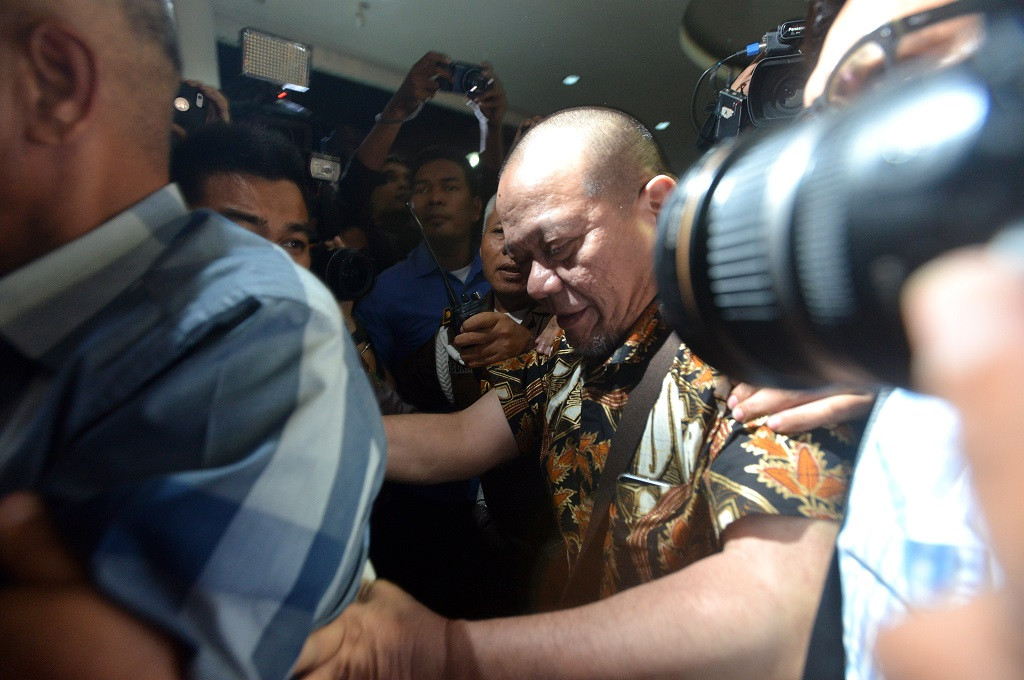 La Nyalla tiba di Gedung Kejaksaan Agung, Jakarta, 31 Mei 2016, MI - Susanto