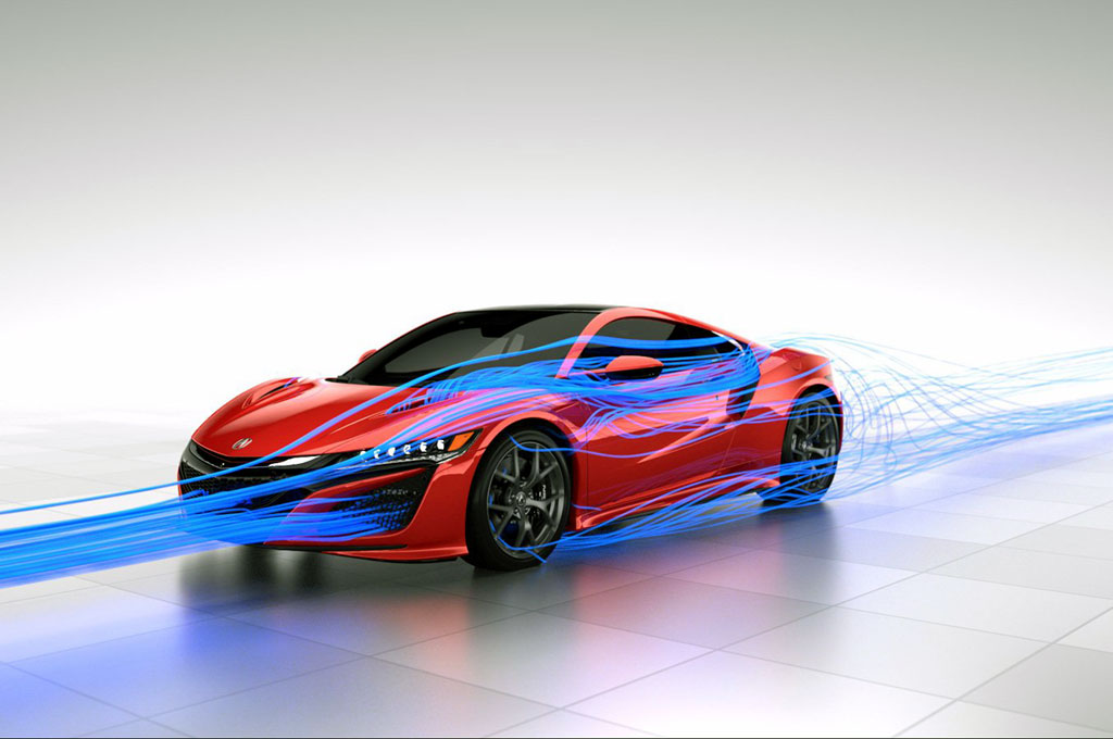 Aerodinamika Acura NSX 2017. Autoguide