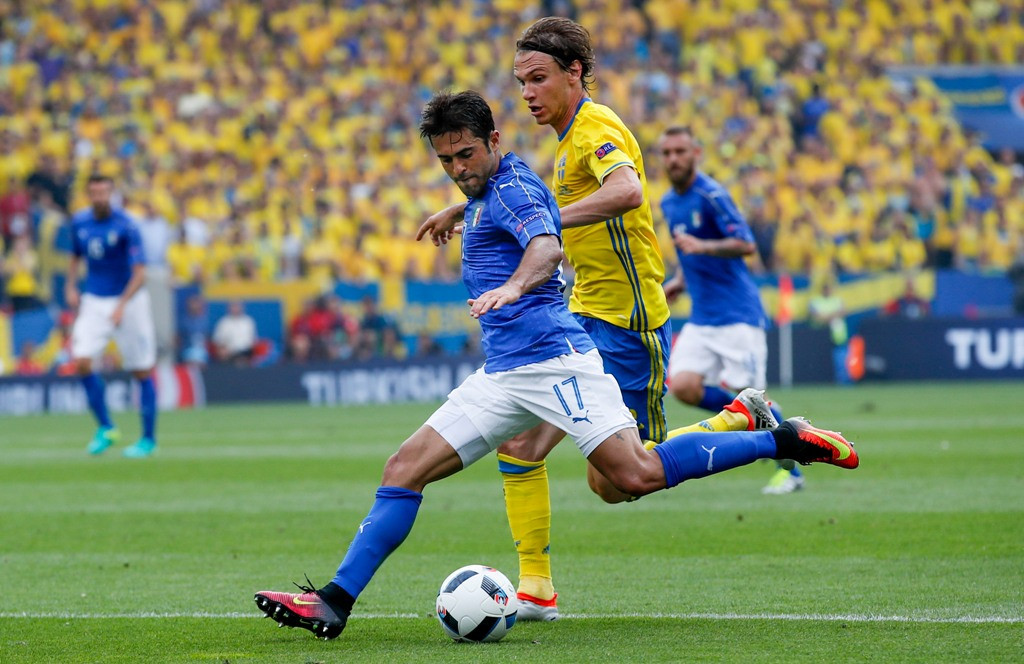 Eder menjadi pahlawan kemenangan Italia atas Swedia (AP Photo/Andrew Medichini)