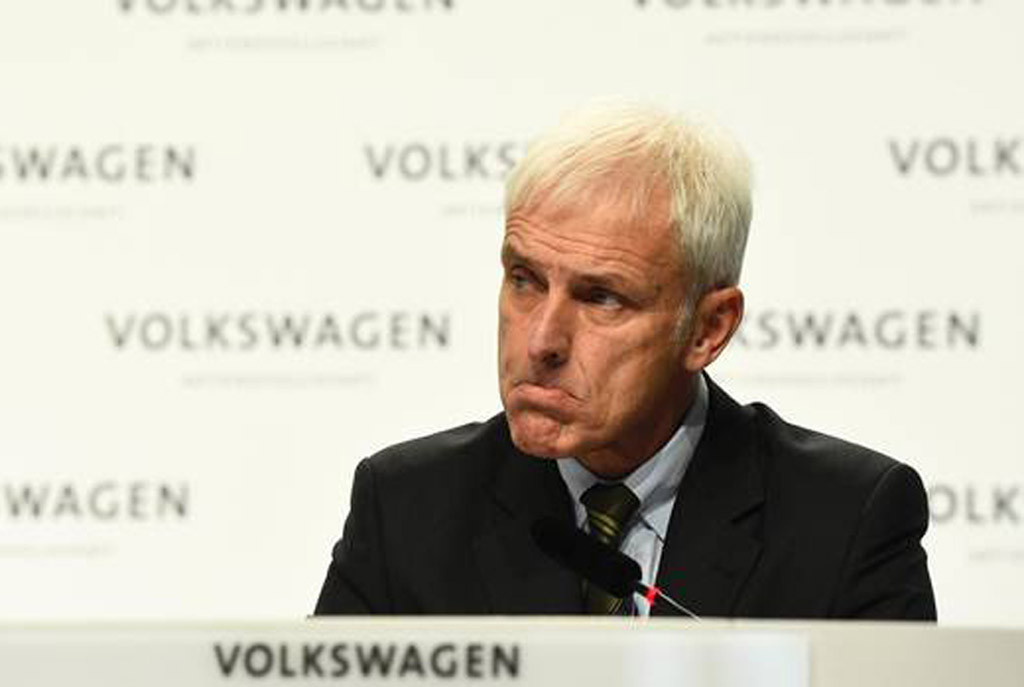 CEO Volkswagen Group saat pemaparan program 2025. AFP
