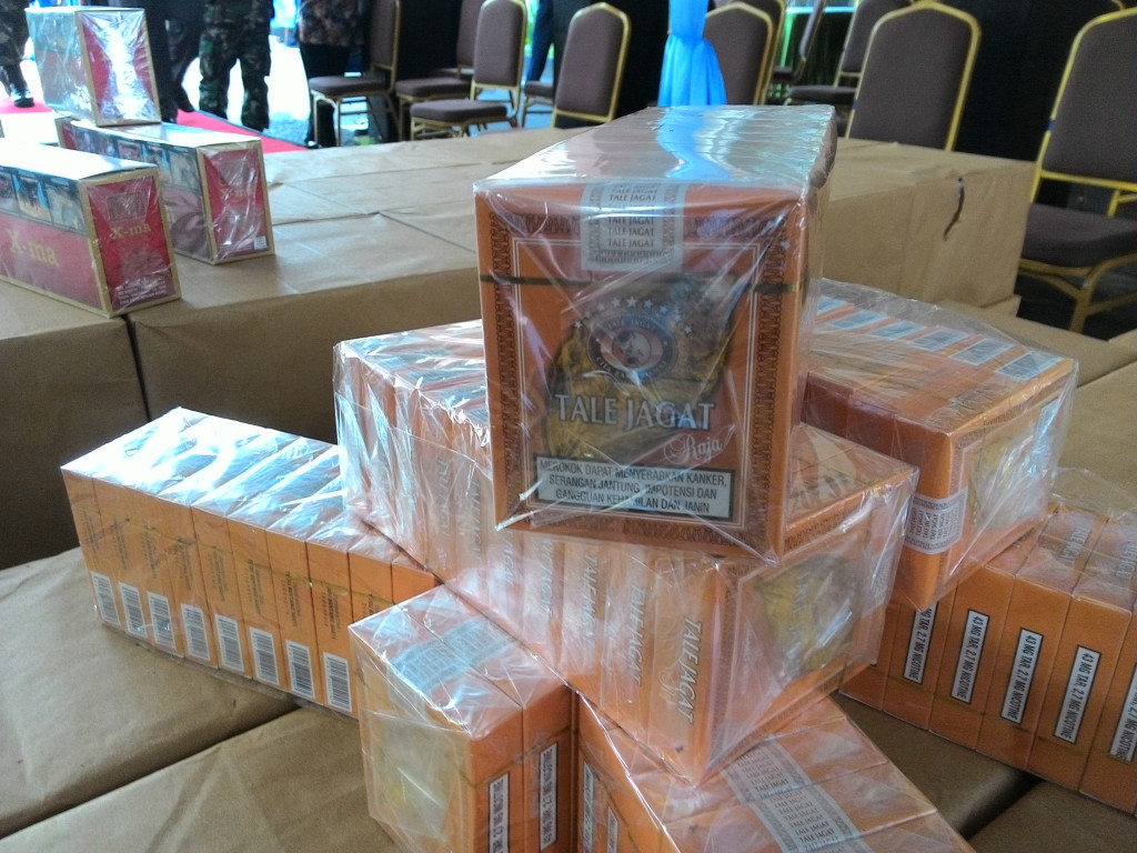 Rokok illegal yang disita petugas KPPBC Malang. (Foto: Metrotvnews.com/Miski)