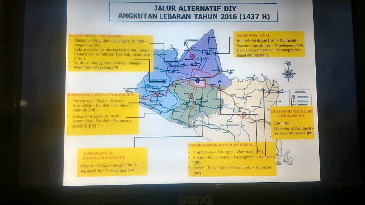Ini Peta Jalur Mudik Alternatif di Yogyakarta