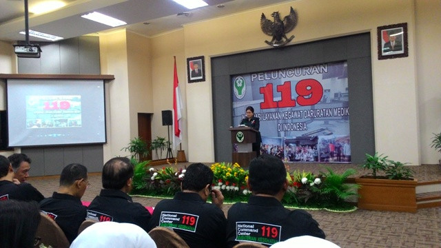 Menteri Kesehatan Nila F. Moeloek pada acara soft launching NCC di Ruang Leimena gedung Adhyatma, Kemenkes, Kuningan, Jakarta Selatan, Jumat (1/7/2016). Foto: Ilham Wibowo/Metrotvnews.com.