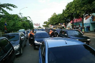 H-1, Brebes Kota Masih Padat Kendaraan
