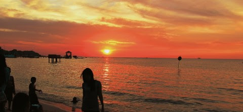 The Beautiful Sunset in Tirta Samudra Beach