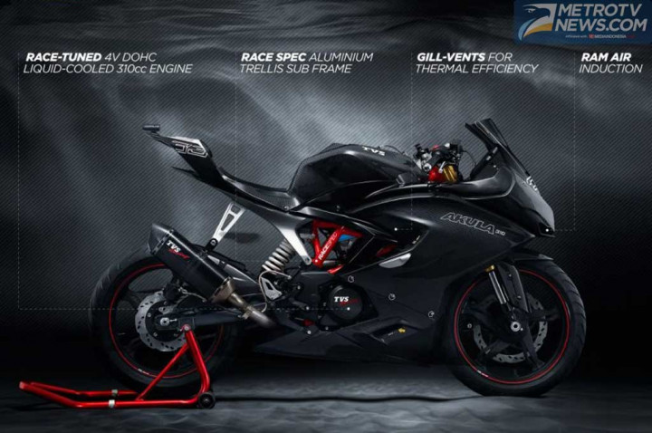 Diproduksi TVS, Akula 310 Jadi Apache RTR 300