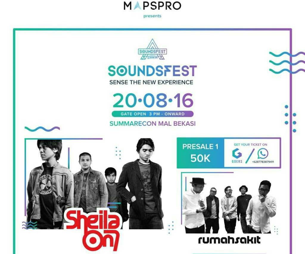 Sheila On 7 dan band RumahSakit akan Manggung di Sounds Festival 2016, Summarecon Mall Bekasi