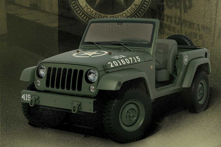Wrangler 75 Salute Concept, Tampilan Khas Militer