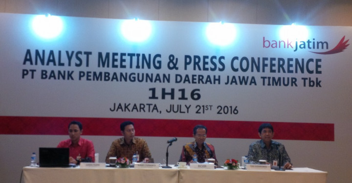Semester I-2016, Laba Bank Jatim Naik 7% Jadi Rp561,1 Miliar
