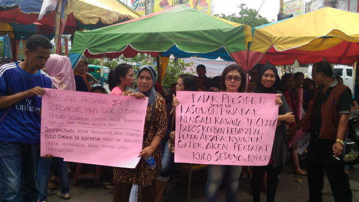 Pedagang Pasar Aksara Medan akan Adang Jokowi
