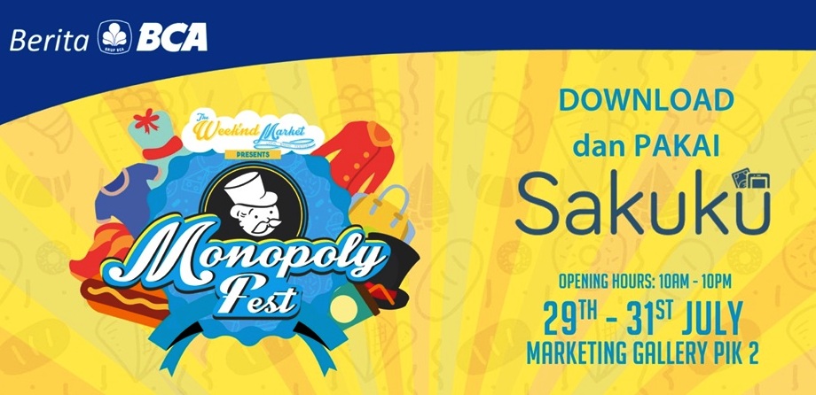BCA hadir di ajang Monopoly Fest untuk memanjakan Anda dengan beragam diskon dari Sakuku (Foto:Dok.BCA)