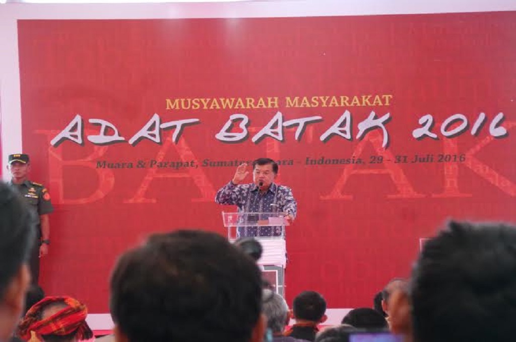 Wapres di acara Musyawarah Masyarakat Adat Batak, MTVN - Budi Warsito