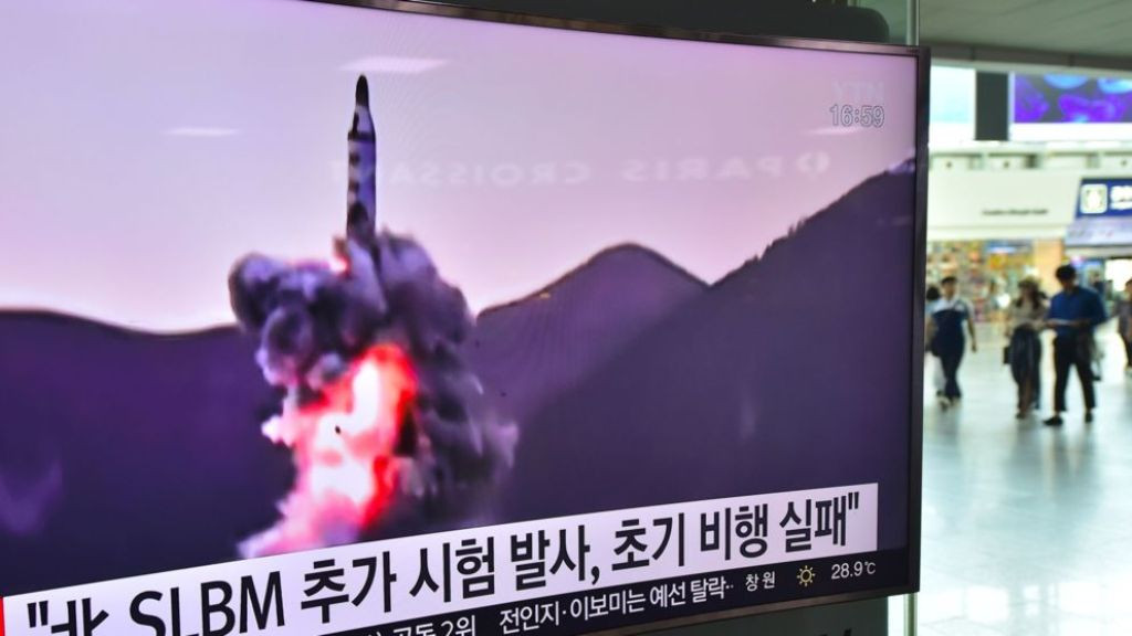 Korut melakukan uji coba rudal (Foto: Sky News)