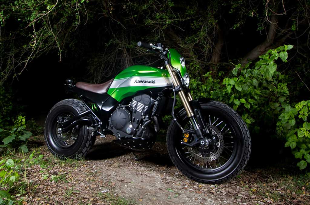Smoke Garage melahirkan Kawasaki Ninja 650 bergaya scrambler.  Ksatria Pinandhita