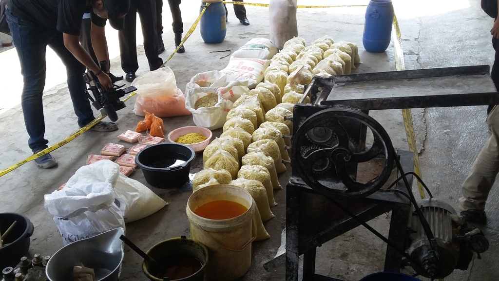 Bahan baku mi berbahan boraks yang disita Polres Kulon Progo (Foto: Metrotvnews.com/Ahmad Mustaqim)