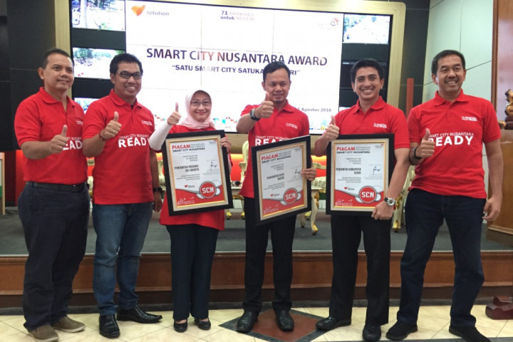 Jakarta, Bogor, dan Kediri Raih Penghargaan Smart City Nusantara dari Telkom