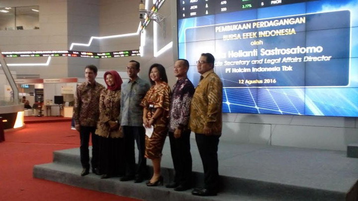 Manajemen Holcim Indonesia Buka Perdagangan Bursa